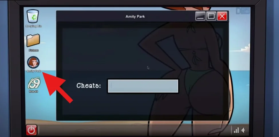 amity park cheats room